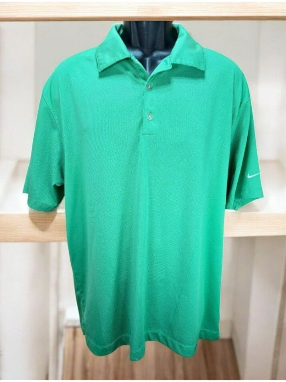 Nike Golf Mens Green Polo Medium
